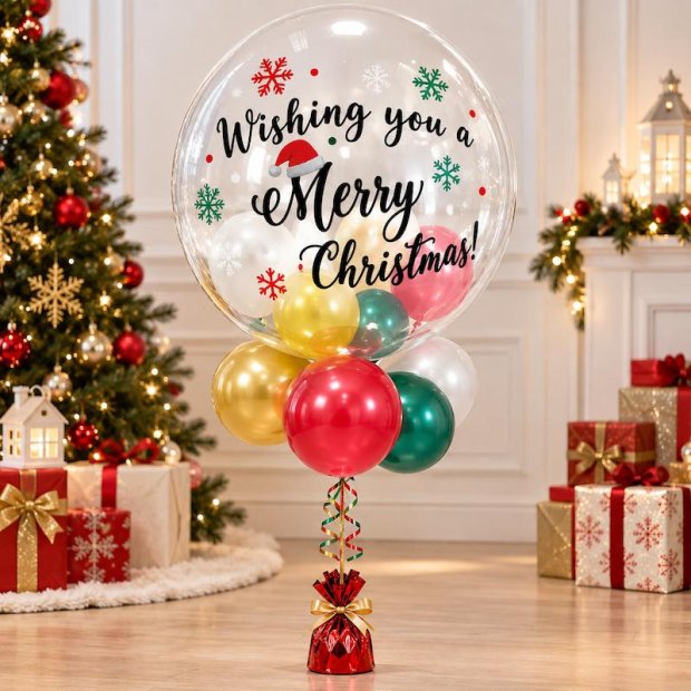 Personalised Christmas Bubble Balloon Singapore