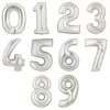 silver number mega balloons