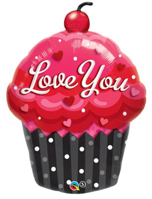 Love You Cupcake Super Shape Mylar Balloon Singapore