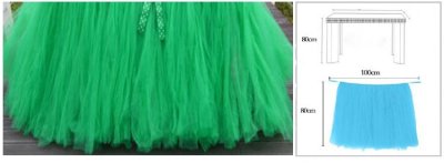 FLUORESCENT GREEN Colour TUTU Table Skirt (1 METRE) Singapore