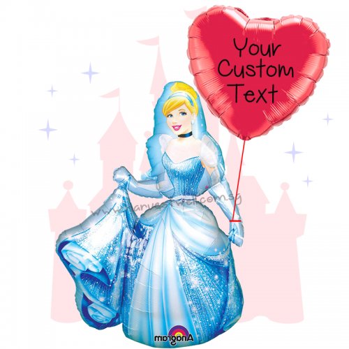 Personalize Cinderella's Love Balloon Gift