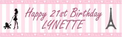 Happy Birthday Love Paris Customized Banner