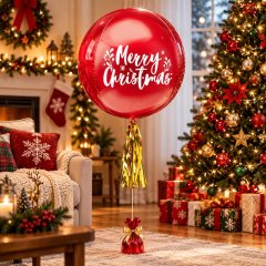 Personalised Merry Christmas ORBZ Helium Balloon