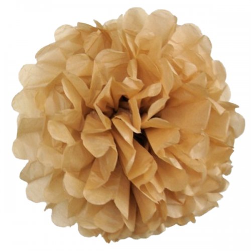 Light Brown Tissue Paper Pom Pom