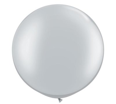 Metallic Silver Jumbo Round Shape Helium Latex Balloon Singapore