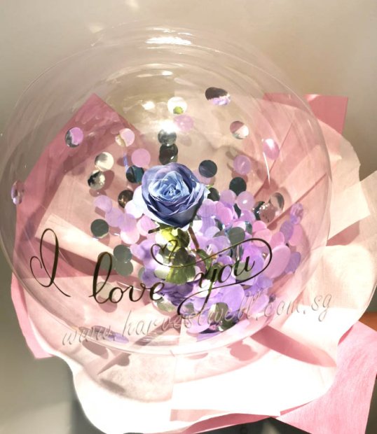 I Love You Personalized Balloon Handheld Bouquet Singapore