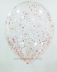 Rainbow Foam Helium Latex Balloon