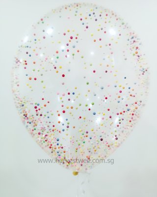 Rainbow Foam Helium Latex Balloon Singapore