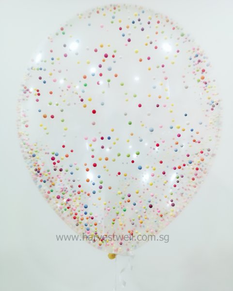 Rainbow Foam Helium Latex Balloon