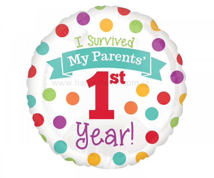 Baby 1st Year Mylar Balloon