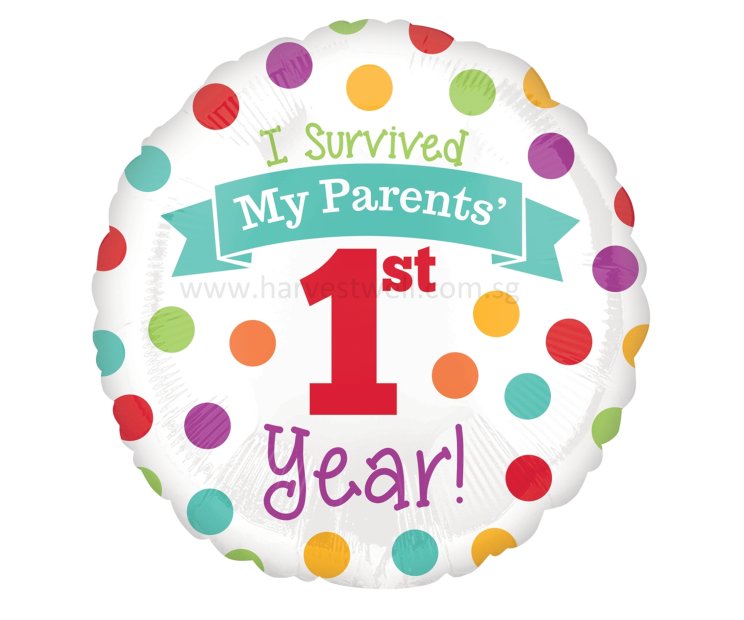 Baby 1st Year Mylar Balloon Singapore