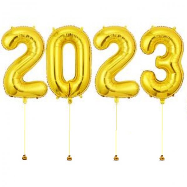 New Year 2023 Megaloon Gold Foil Balloon