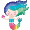 Colorful Mermaid SuperShape Mylar Balloon