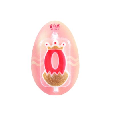 Number 0 Crown Candle with Gold Glitter Singapore