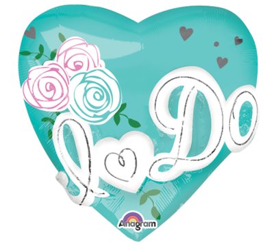I Do Heart Shape Multi-Balloon Super Shape Mylar Balloon Singapore