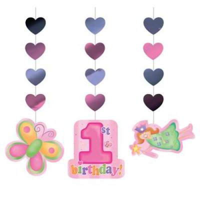 1st Birthday Fun at One Girl Hanging Cutouts Singapore