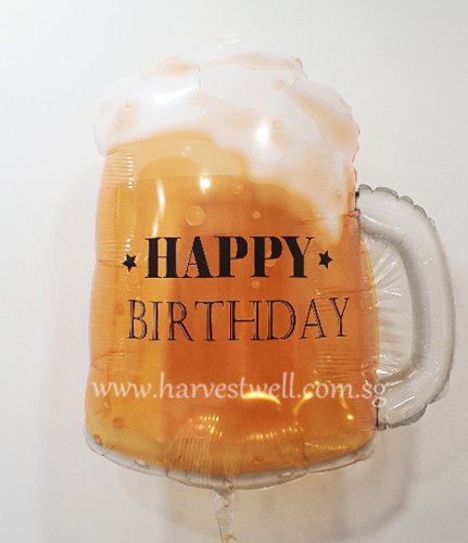 Beer Mug Happy Birthday Customised Balloon