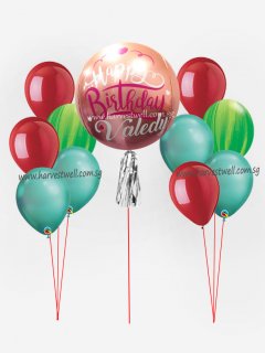 Personalize ORBZ Ombre Orange Red Balloon Bundle Set