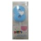 #8 Blue with White Heart Candle