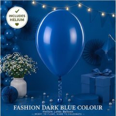 Dark Blue Helium Latex Balloon