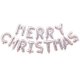 Merry Christmas Silver Mini Letter Balloon Set