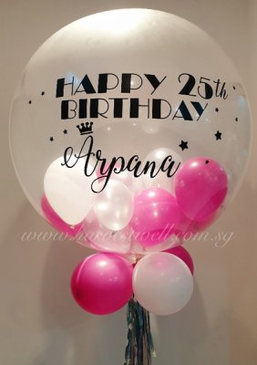 Clear Jumbo Helium Latex Customised Balloon Singapore