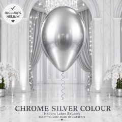Chrome Silver Helium Latex Balloon