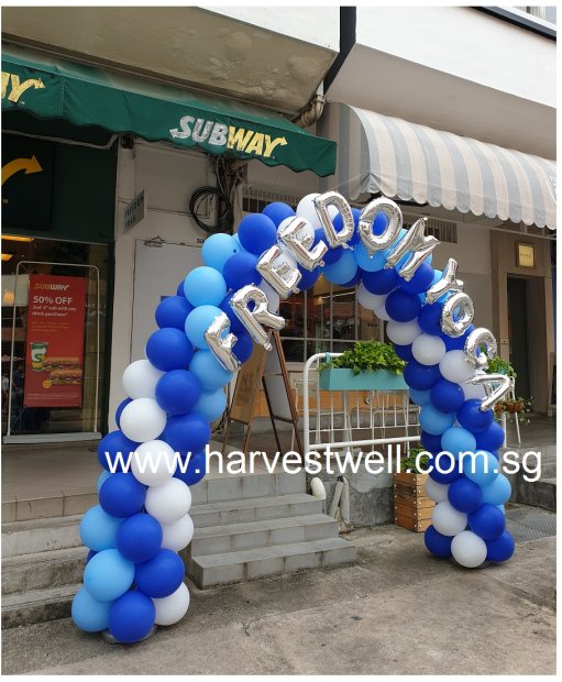 Balloon Arch with Mini Alphabets Singapore