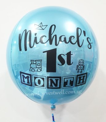 Customize Baby Boy ORBZ Balloon Singapore