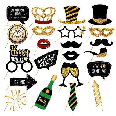 New Years Photo Booth Props 2025 Singapore