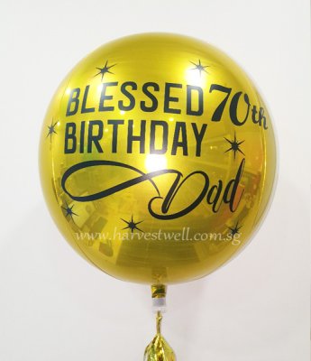 Customize Blessed Dad ORBZ Balloon Singapore