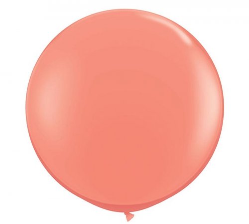 Coral Jumbo Round Shape Helium Latex Balloon