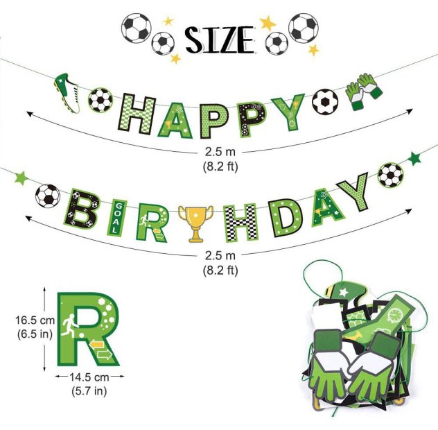 Football Theme Birthday Jointed Banner Singapore
