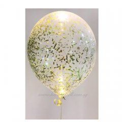 Gold Glitter Helium Latex Balloon