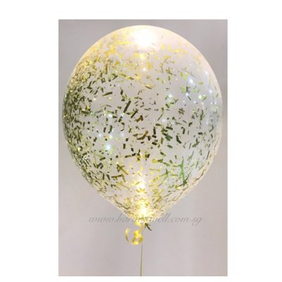 Gold Glitter Helium Latex Balloon Singapore