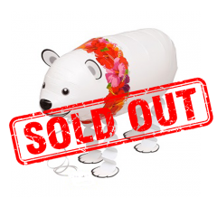 Polar Bear Flora Walking Pet Balloon