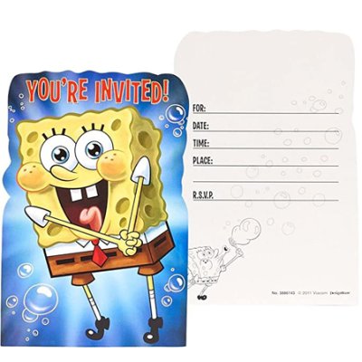 Spongebob Invitation Card Singapore