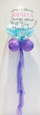 Customised Will You Marry Me Bubble Balloon Singapore