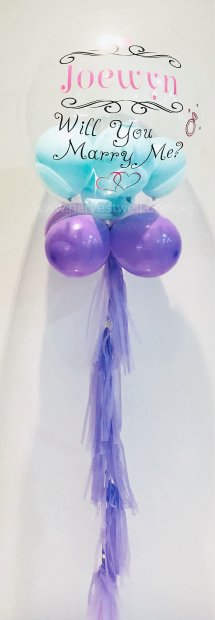 Customised Will You Marry Me Bubble Balloon Singapore