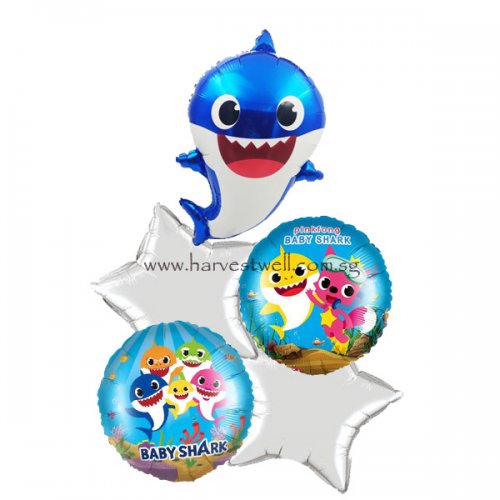 Baby Shark Blue Balloon Bouquet