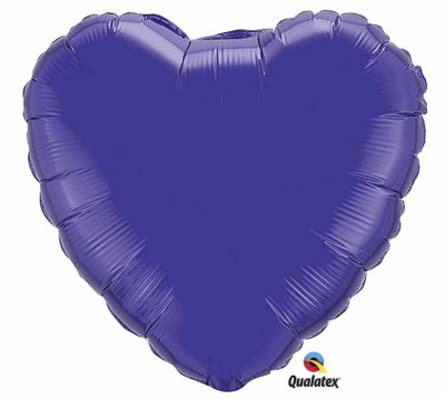 Quartz Purple Heart Shape Mylar Balloon Singapore