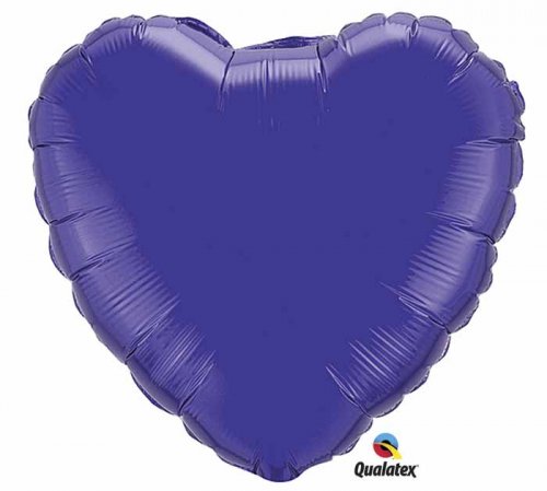 Purple Heart Shape Mylar Balloon