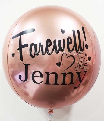 Farewell Heart Customize ORBZ Balloon Singapore
