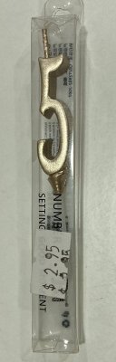 Rose Gold Number 5 Thin Birthday Candle Singapore