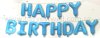 Happy Birthday Light Blue Mini Letter Balloon Set