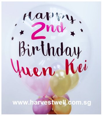 Customised Birthday Bubble Balloon Singapore