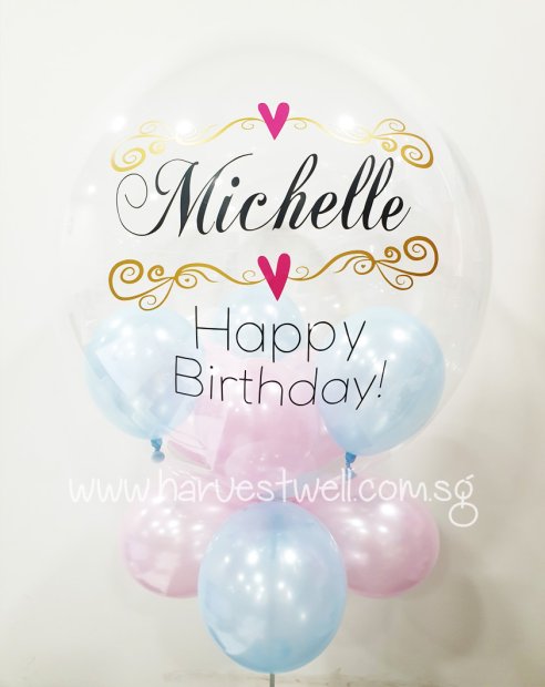 Customised Elegant Birthday Bubble Balloon Singapore