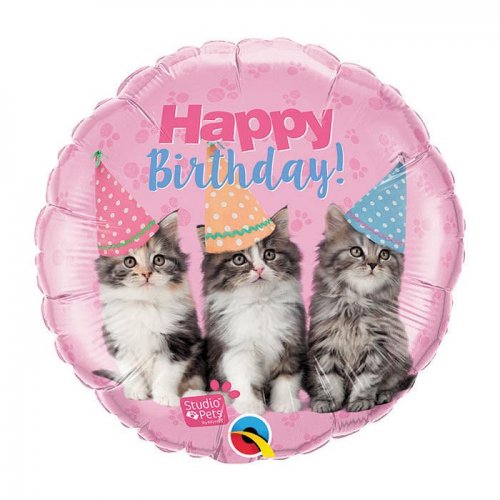 Happy Birthday Party Cats Mylar Balloon