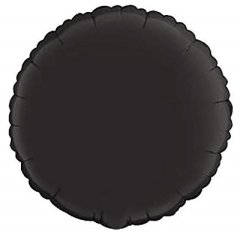 Black Round Shape Mylar Balloon