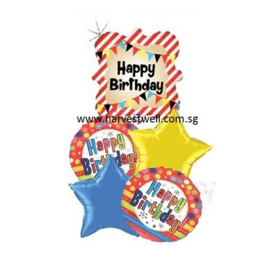 Happy Birthday Bunting Balloon Package Singapore